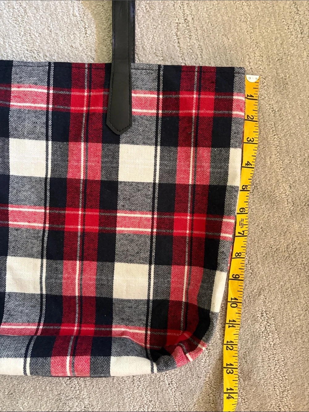 Yankee Candle 2023 Holiday Festive Flannel Plaid Tote Bag NWOT Classic Preppy